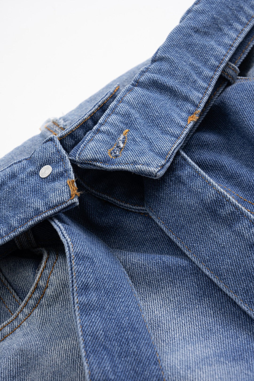 Denim Belted Shorts