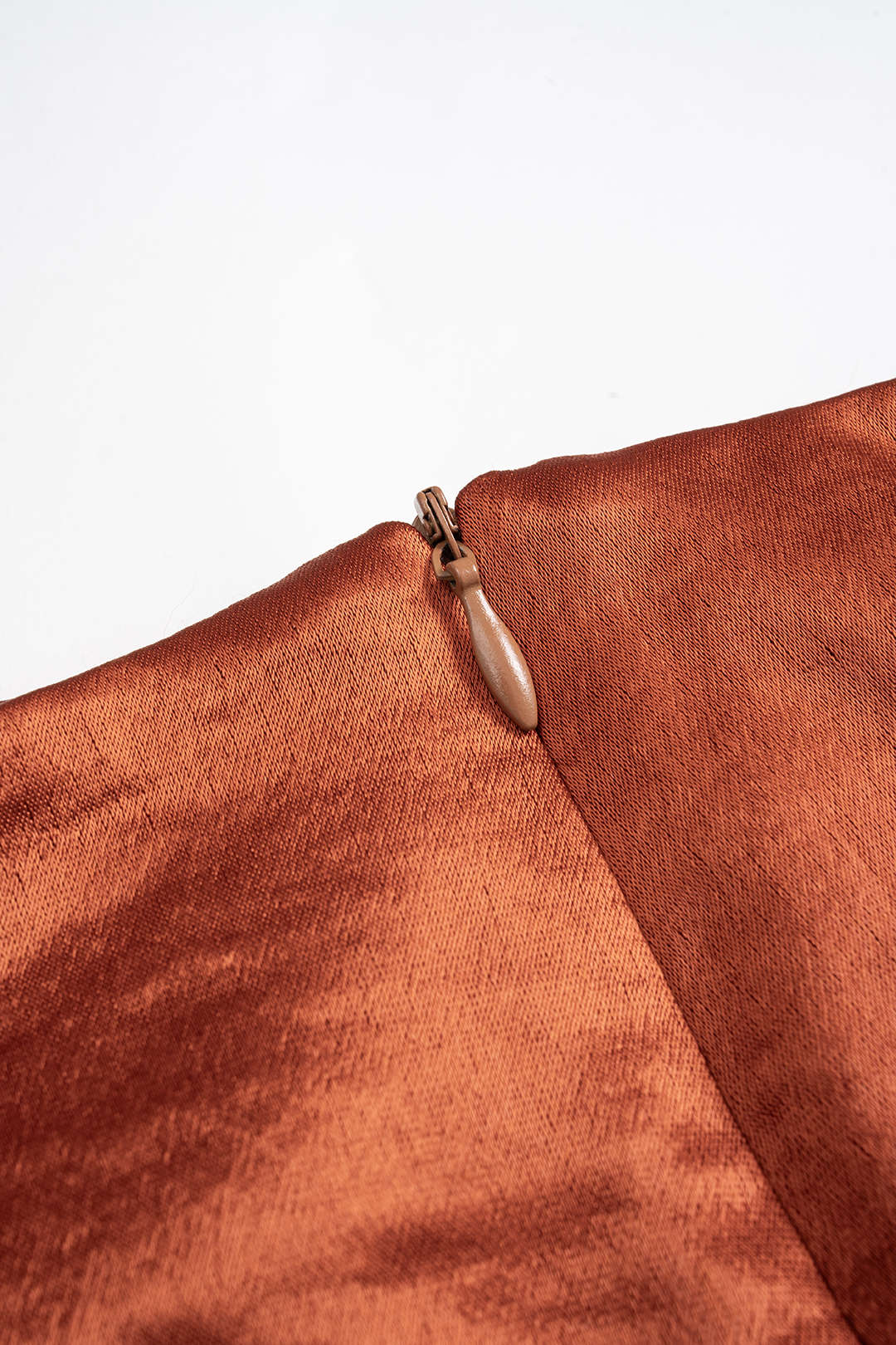 Plus Size Satin Asymmetrical Skirt