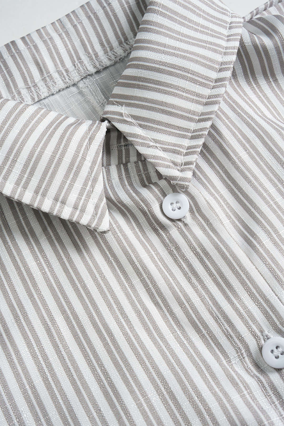 Contrast Stripe Print Shirt And Shorts Set