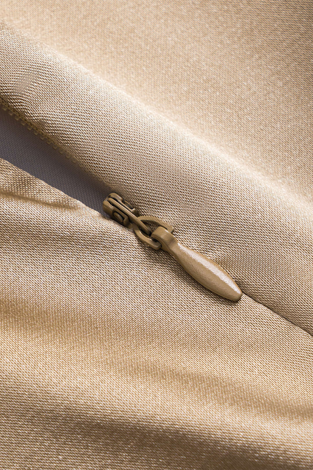 Solid Satin Zipper Skirt