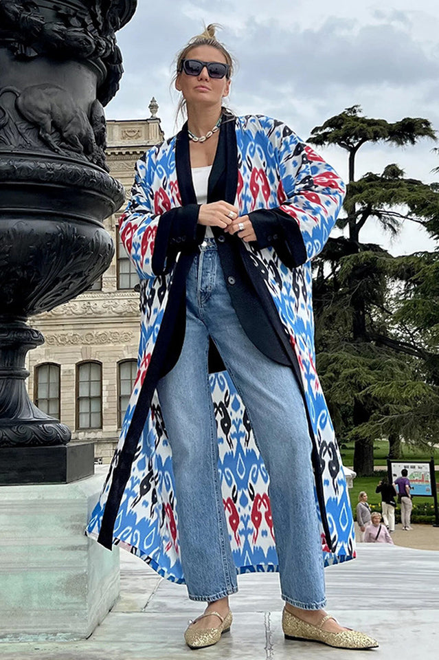 Brigitte One Of A Kind Ikat Maxi Kimono