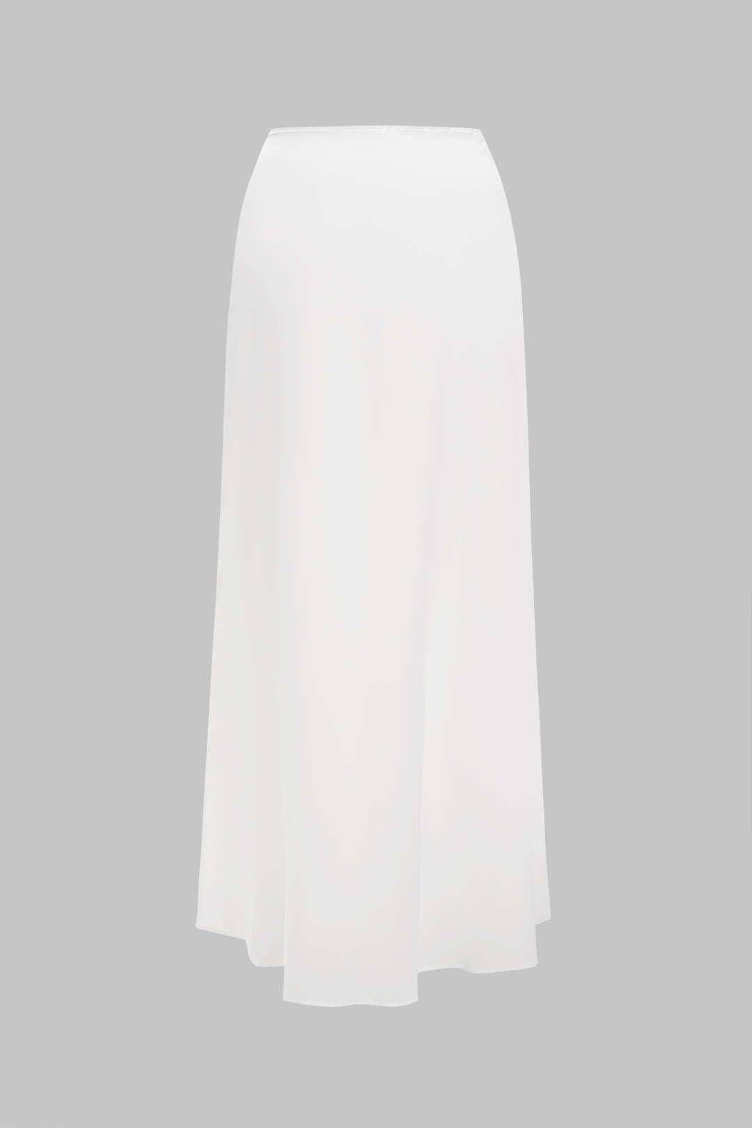 Satin Sequin Bead Tie Back Backless Top And Tie Knot Slit Skirt Set