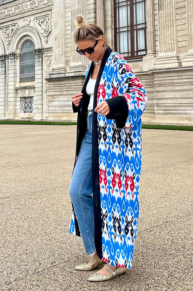 Brigitte One Of A Kind Ikat Maxi Kimono