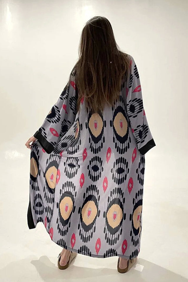 Brigitte One Of A Kind Ikat Maxi Kimono