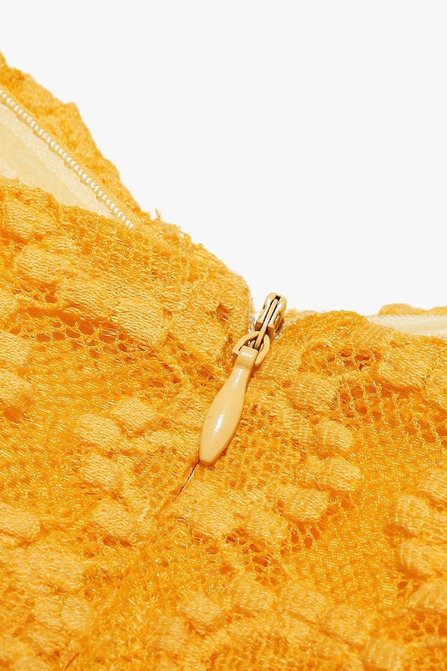 Carolina Apricot Lace Corset Mini Dress