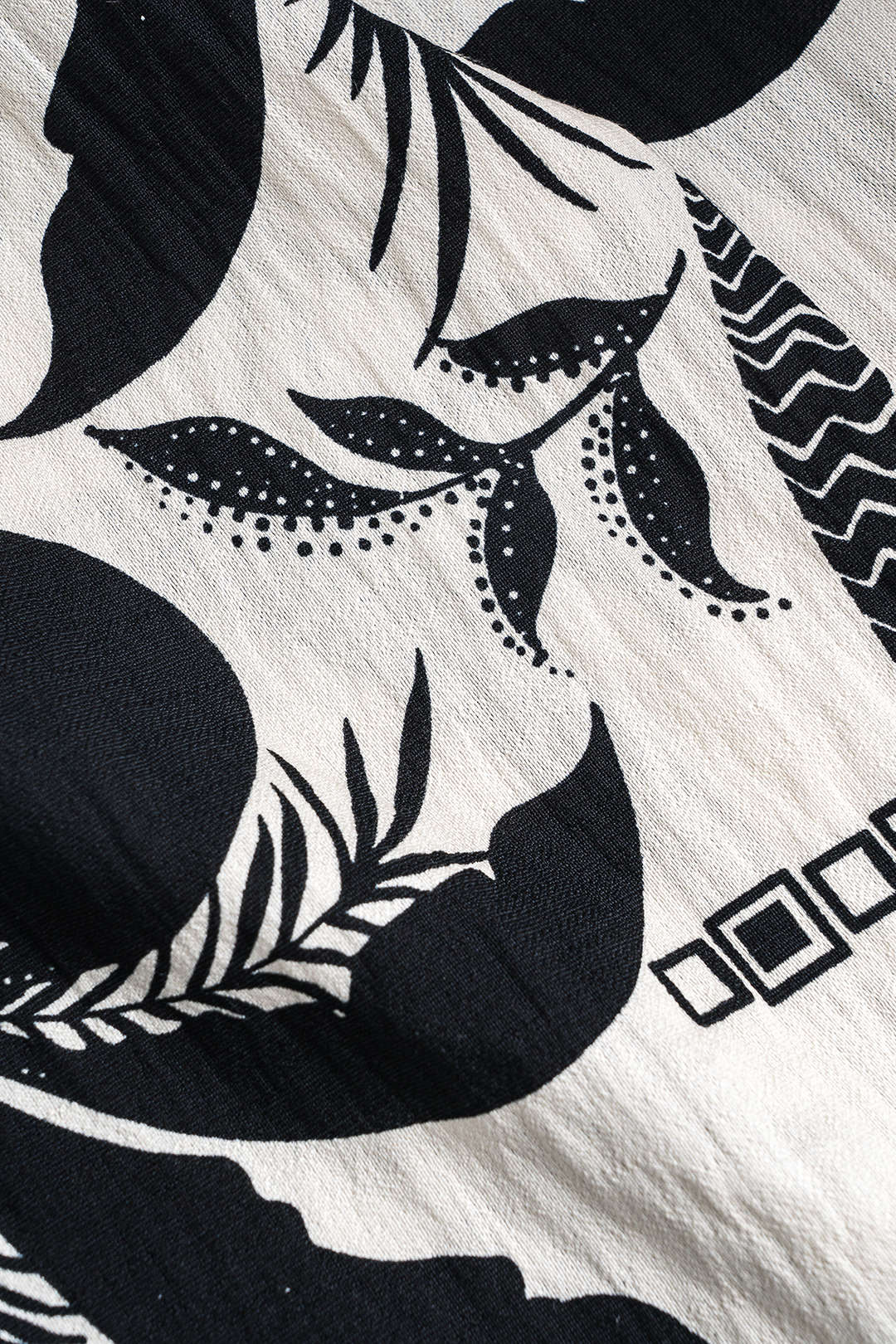 Coconut Palm Geometric Print Tie Tank Top