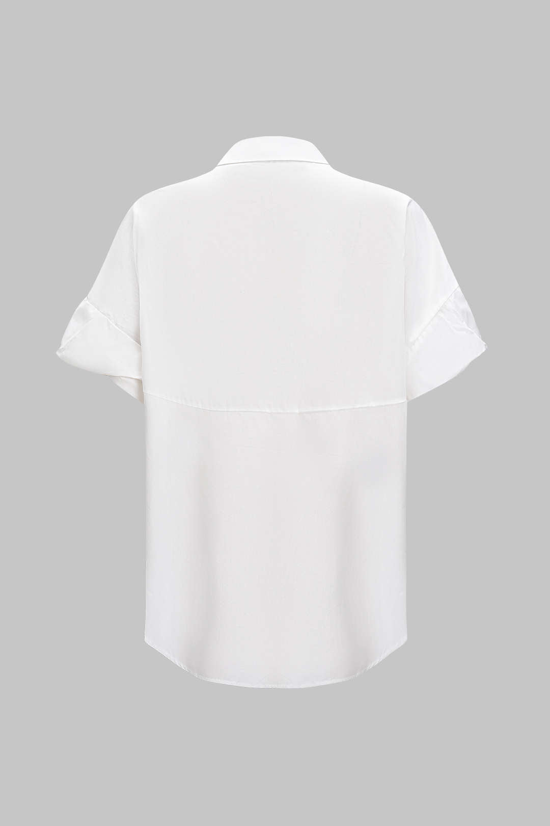 Rhinestone Triangle Bead Short-Sleeve Shirt