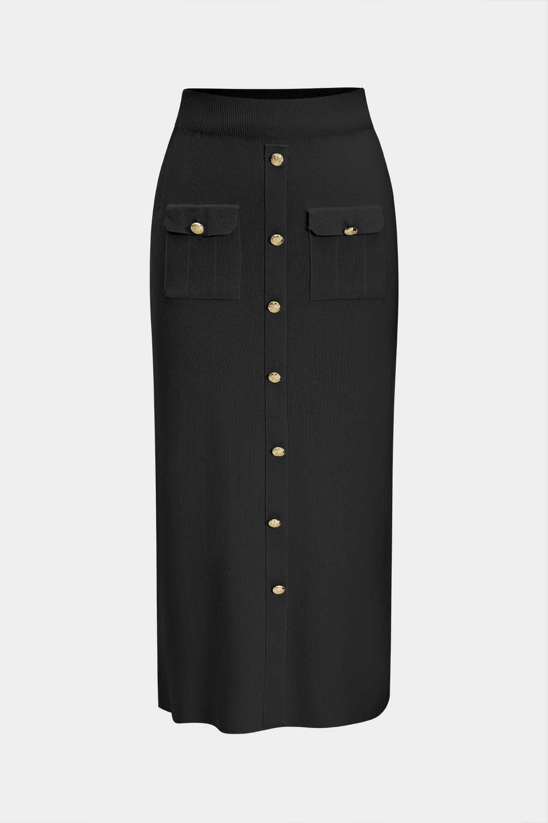 Knit Metallic Detail Tank Top And Skirt Set
