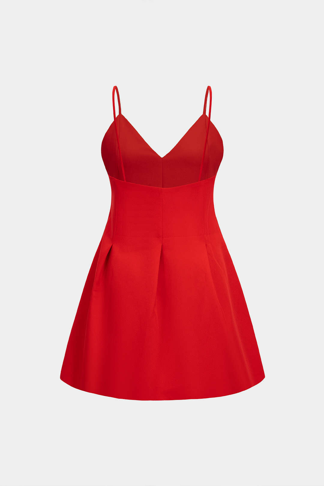 V-Neck Ruched Sleeveless Slip Mini Dress