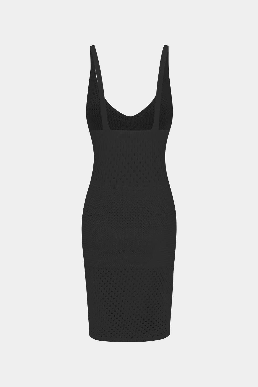 Knit Hollow Out Slip Slit Dress