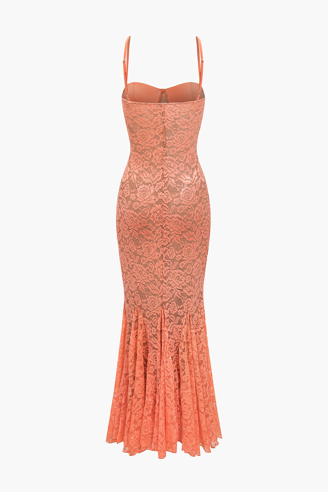 Lace Bustier Slip Mermaid Maxi Dress