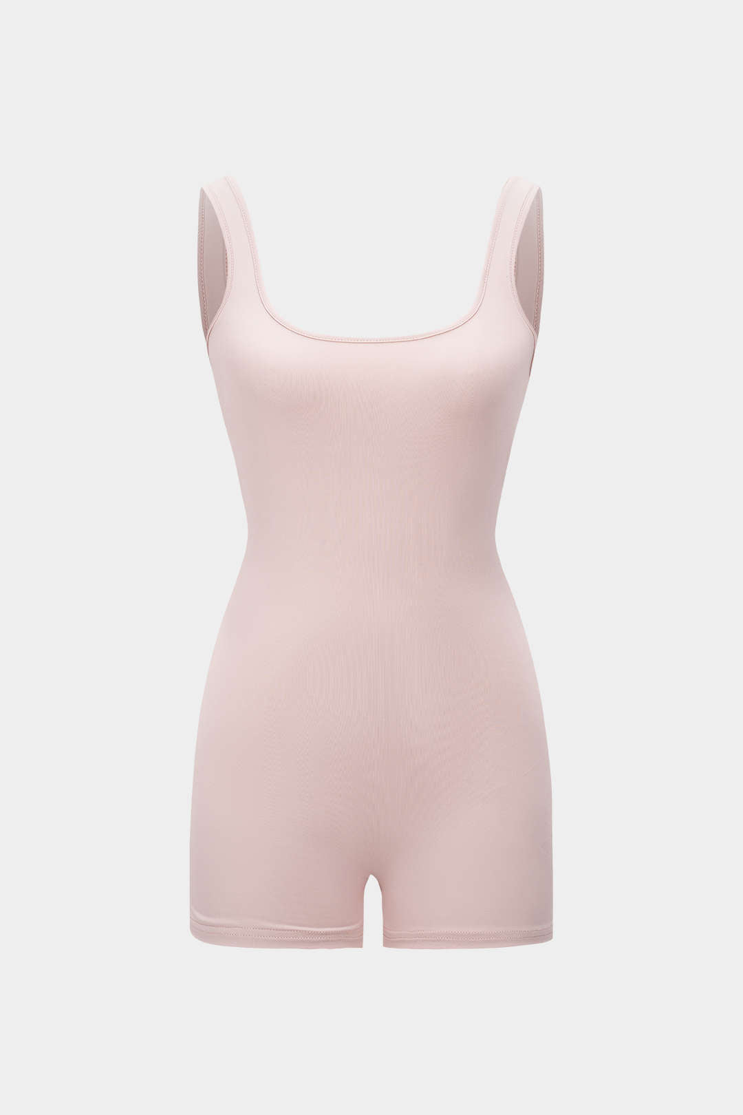 Basic Solid Square Neck Romper