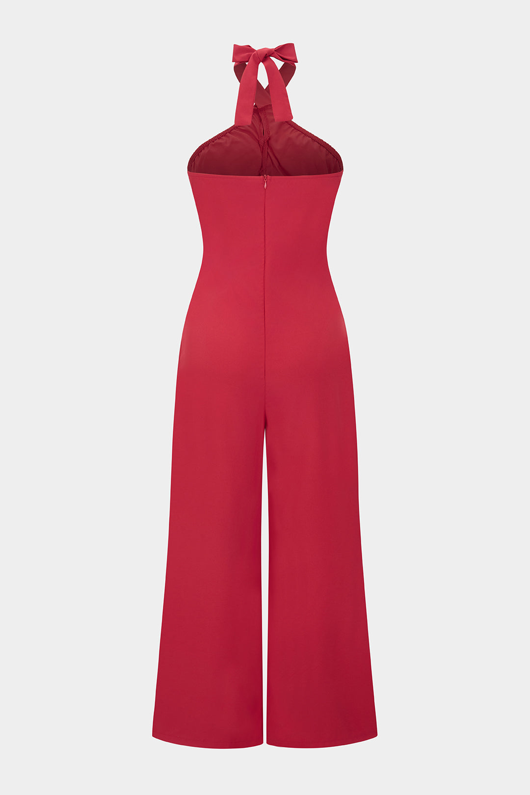 Hlater Backless Tie-Up Wide Leg Sleeveless Jumpsuit