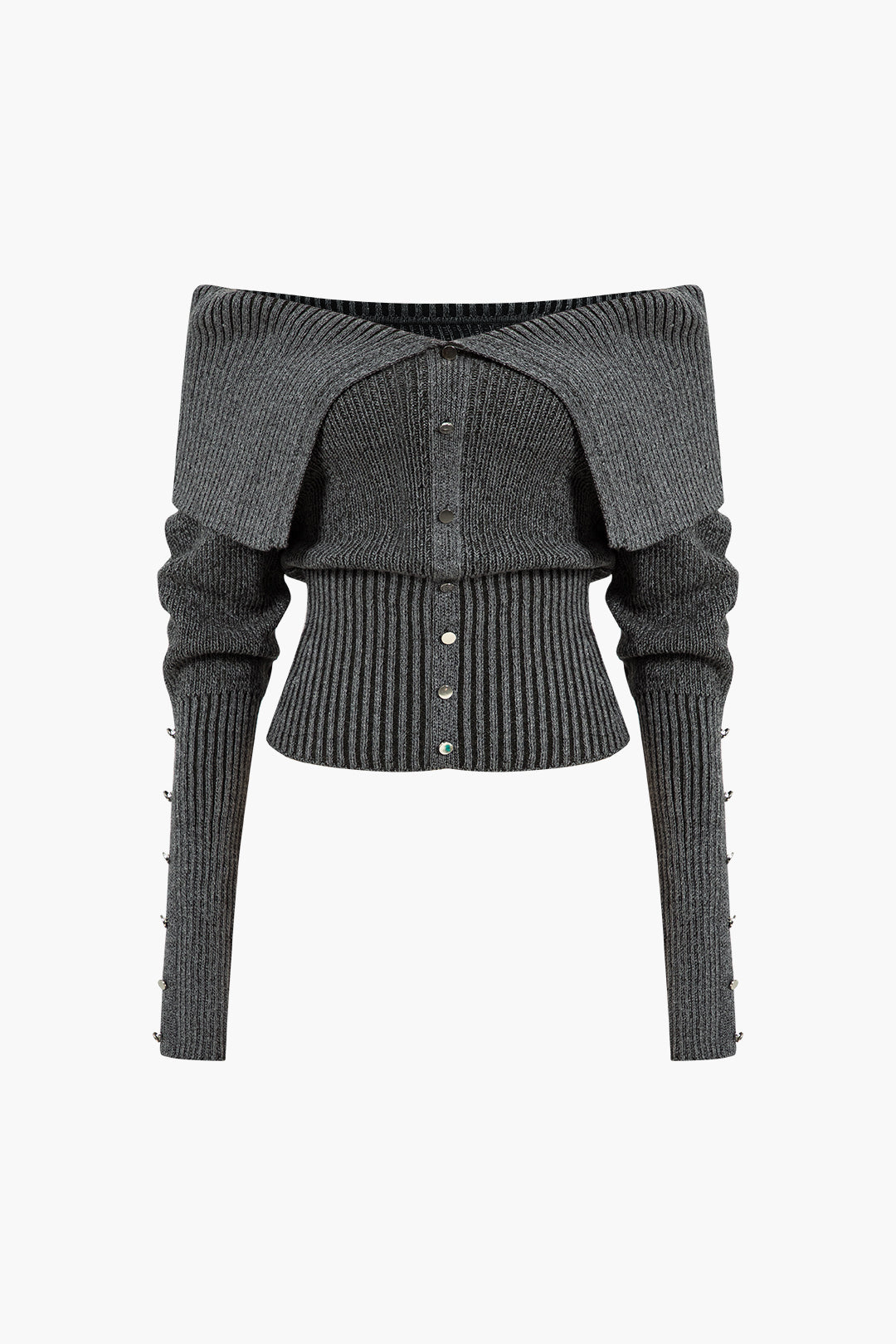 Solid Sweater Long-Sleeve Top