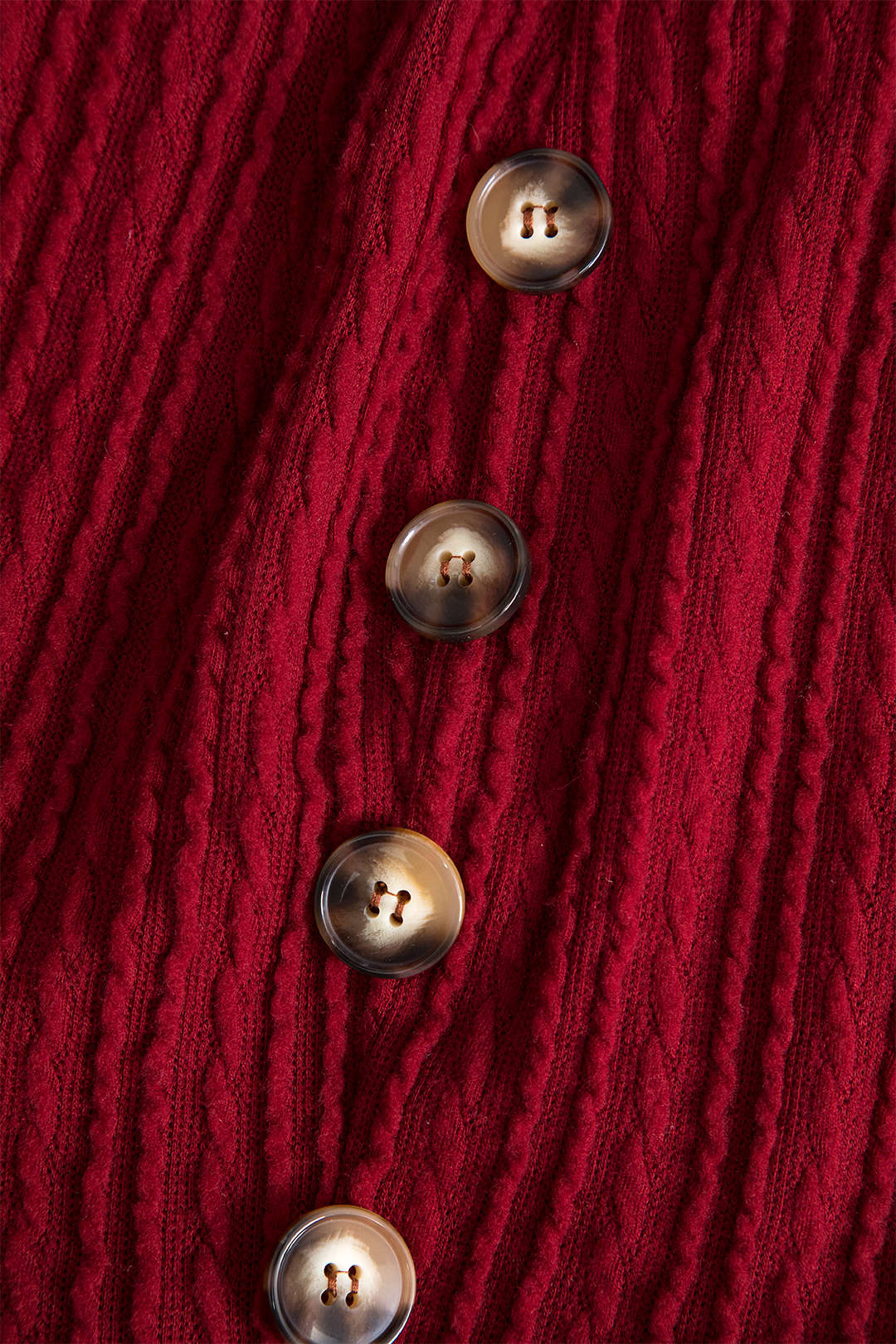 Solid Knit Asymmetrical Button Skirt Set