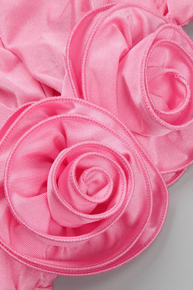 Flower Appliqué Cut Out Minidress