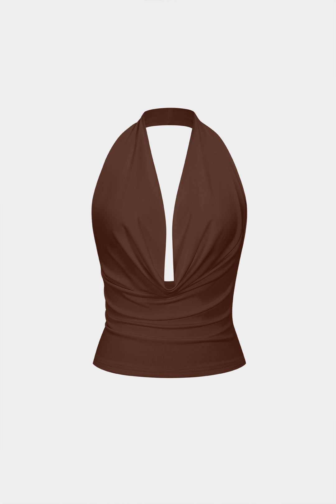 Backless Halter Deep V Tank Top