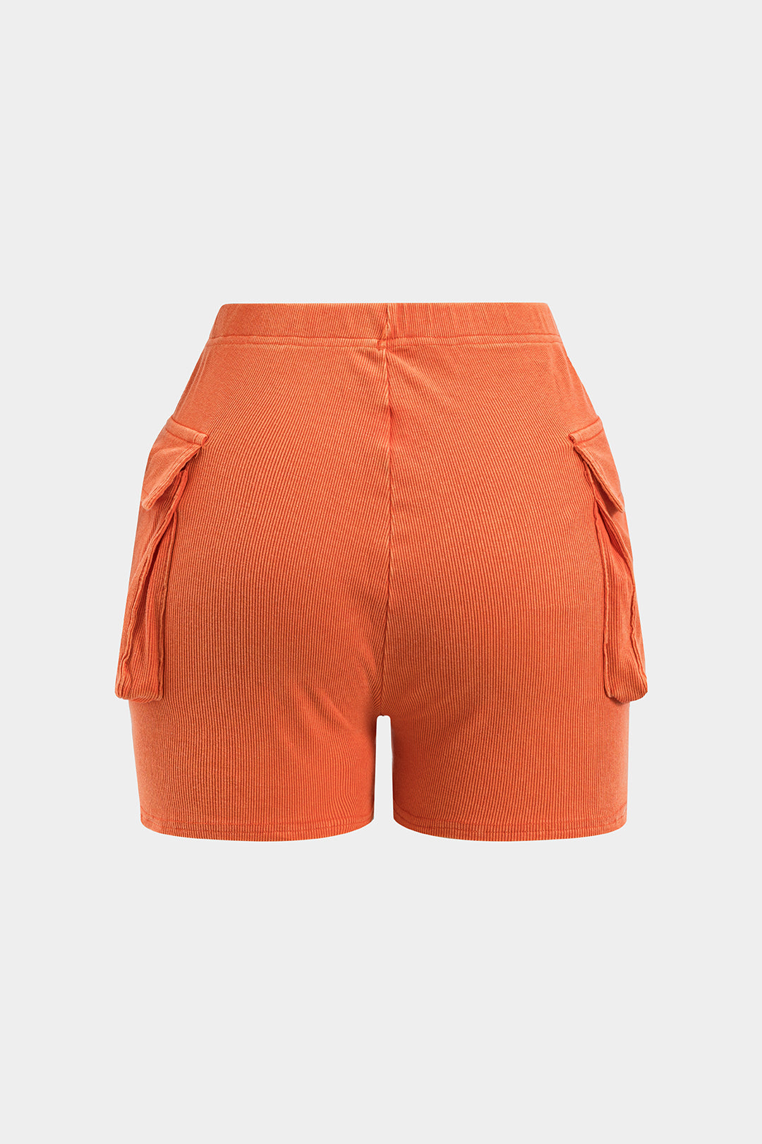Short Sleeve Bodysuit And Pocket Detail Shorts Set