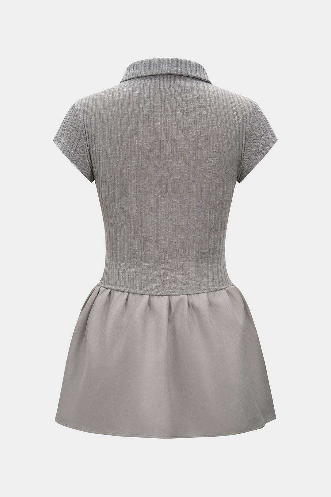 Knit Patchwork Short Sleeve Dress