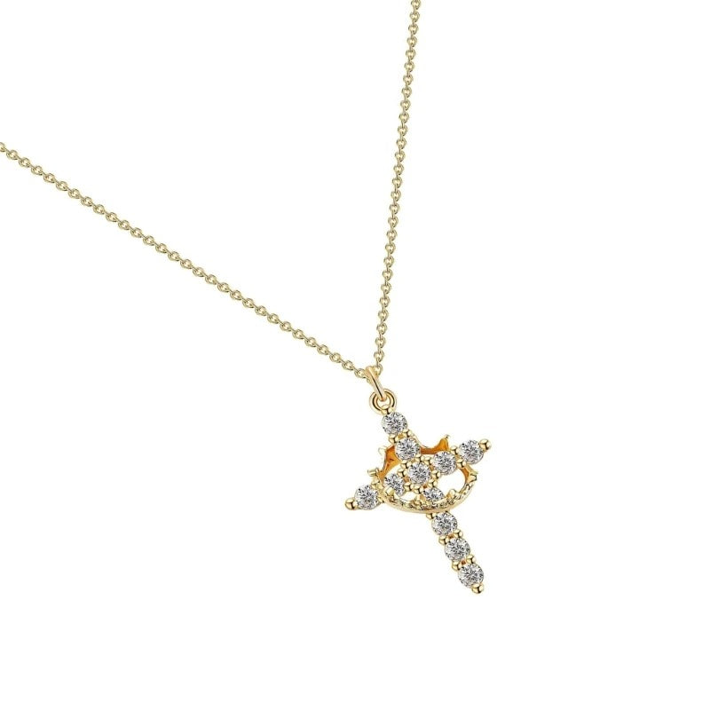 Crown Cross Necklace