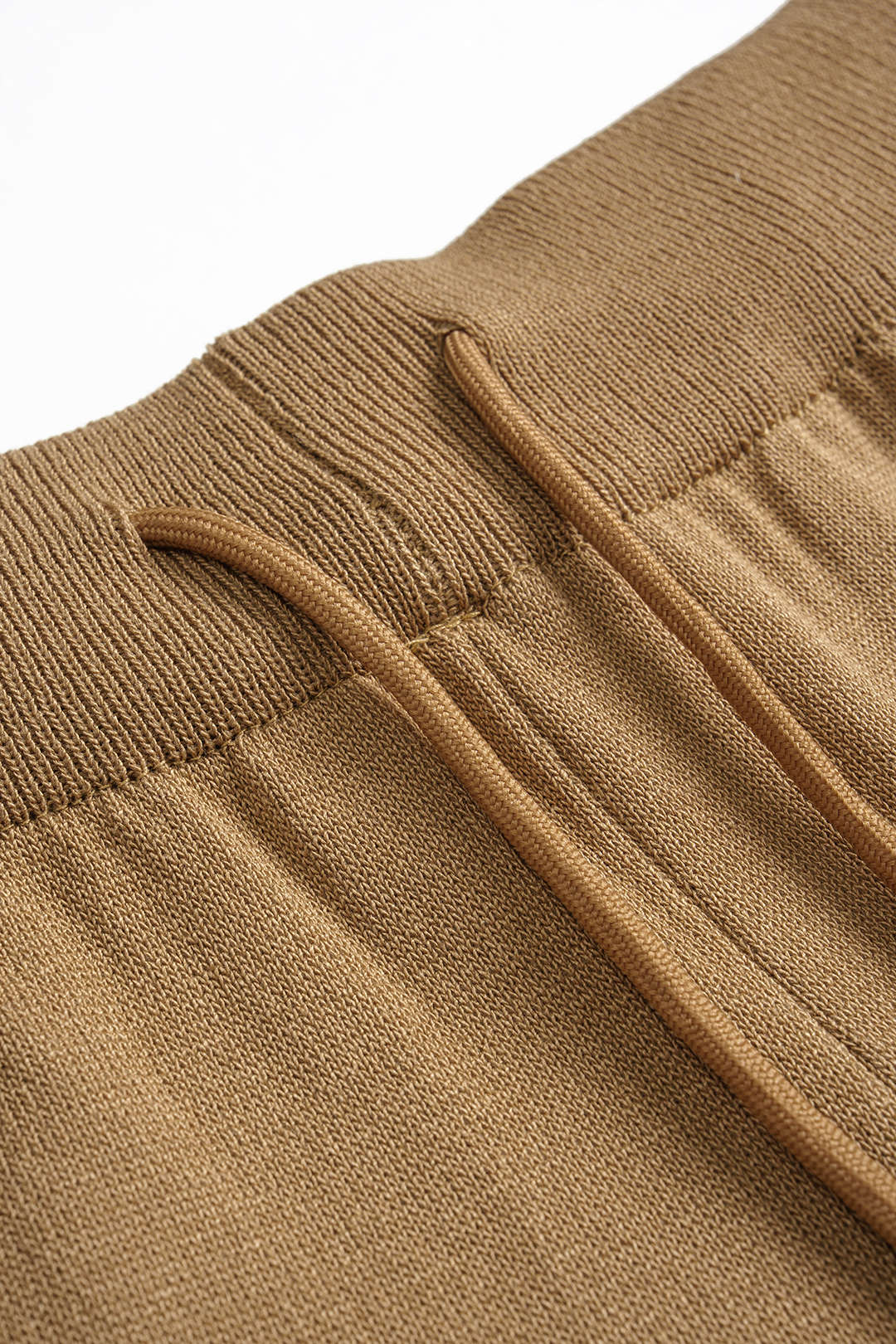 Knit Contrast Short Sleeve T-shirt And Drawstring Trousers Set