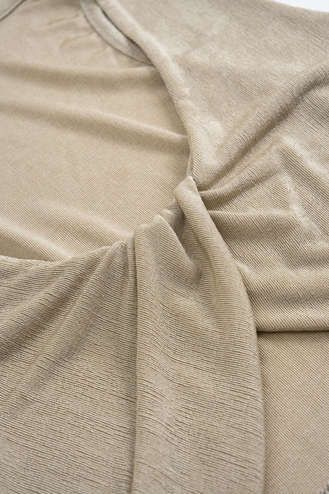 Ruched Twist Knot Tank Top And Pleated Slit Skirt Set