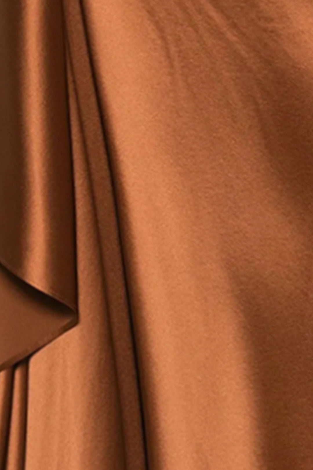 Satin Asymmetrical Ruched Skirt