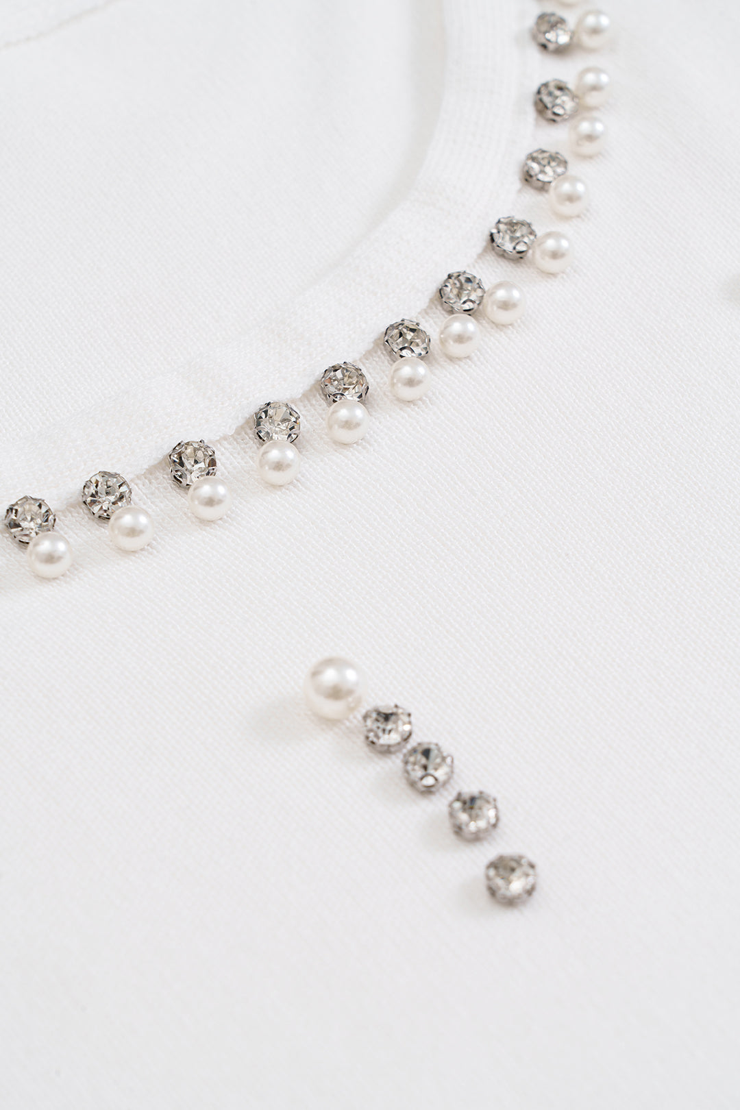 Knit Rhinestone Sleeveless Tank Top
