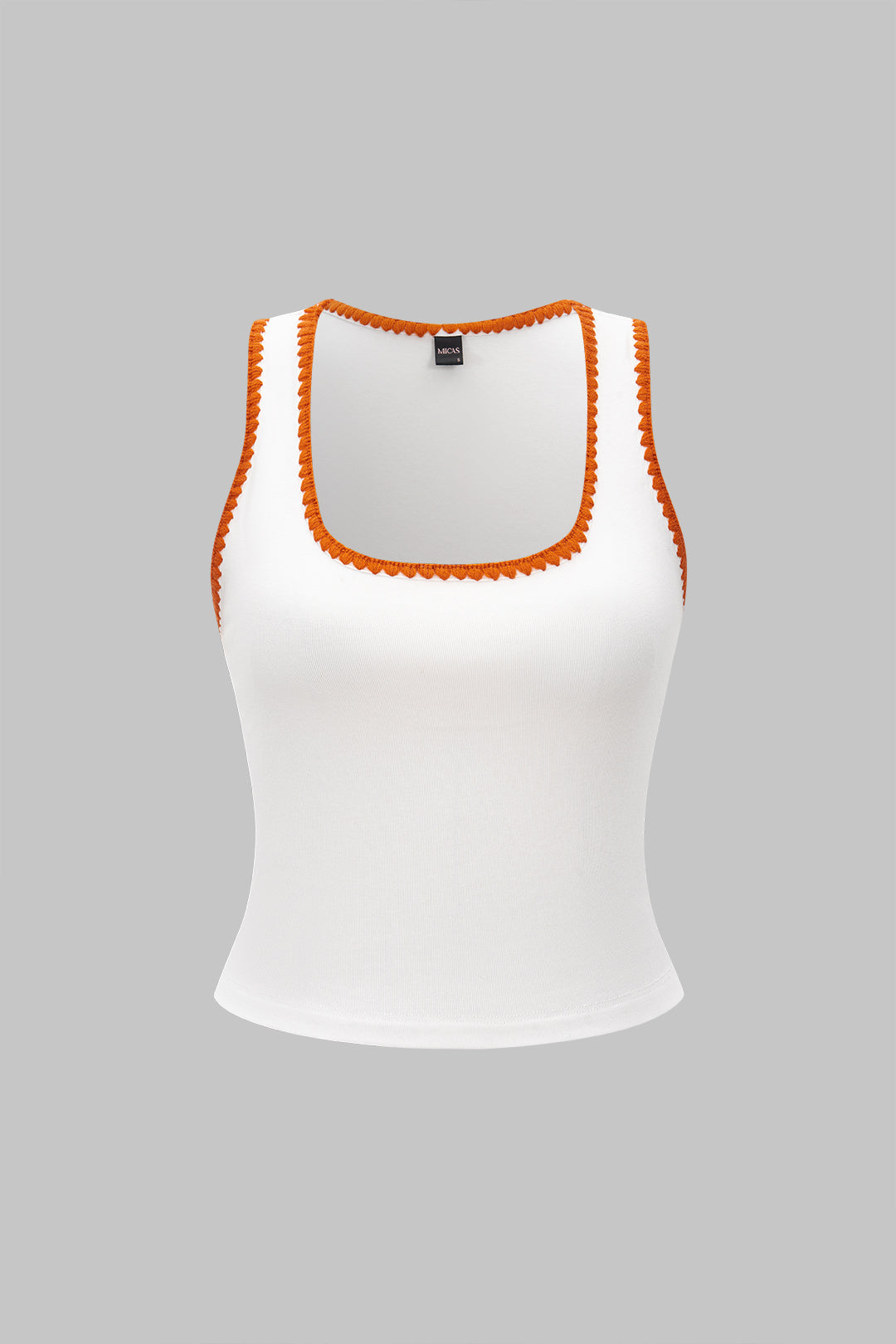 Contrast Square Neck Tank Top
