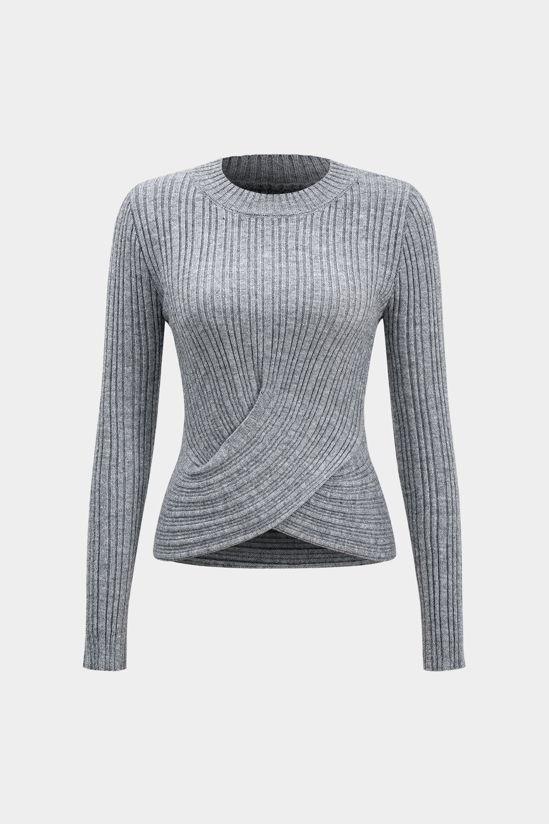 Sweater Cross Top And Skirt Set