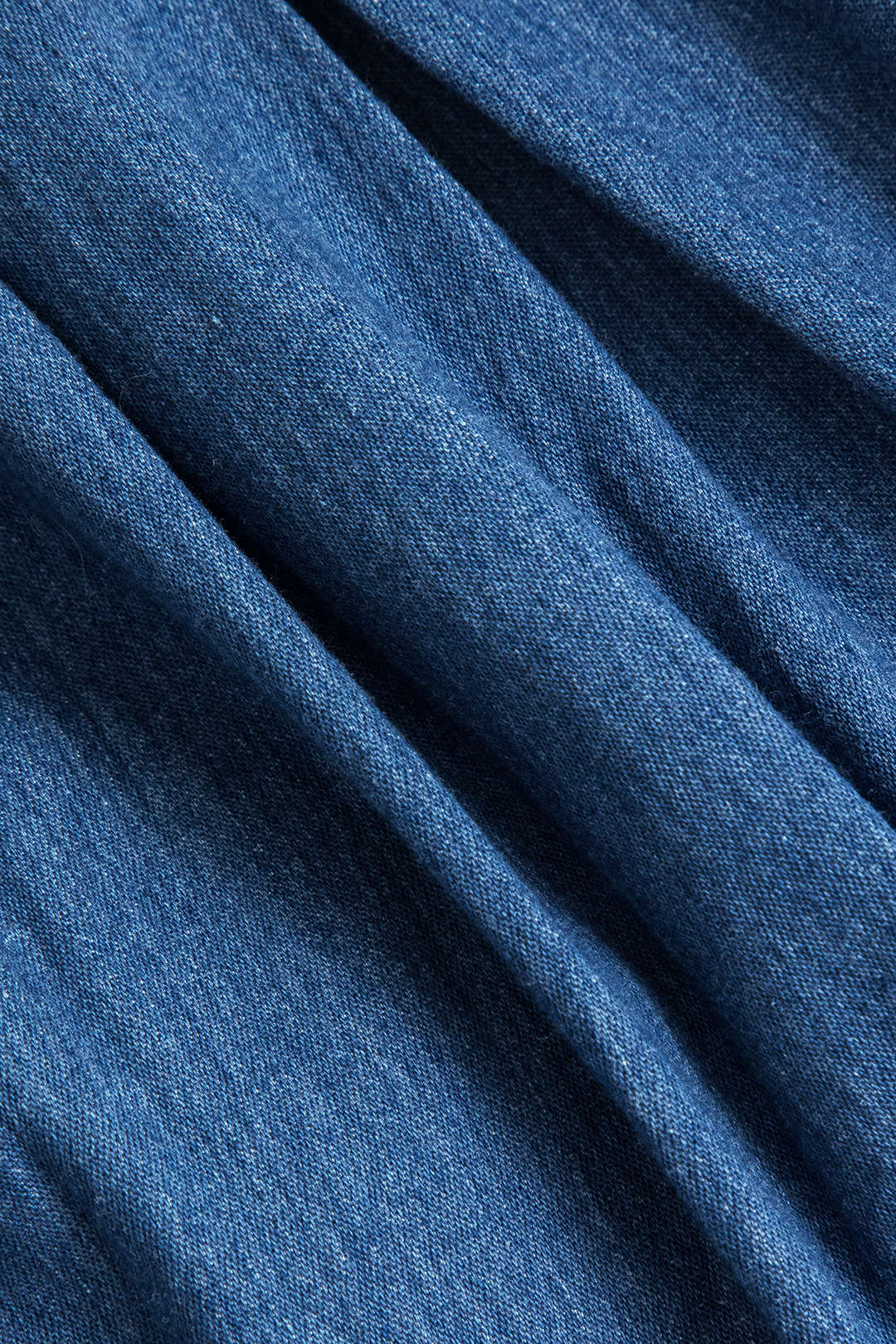 Solid Pleated V-neck Backless Denim Mini Dress