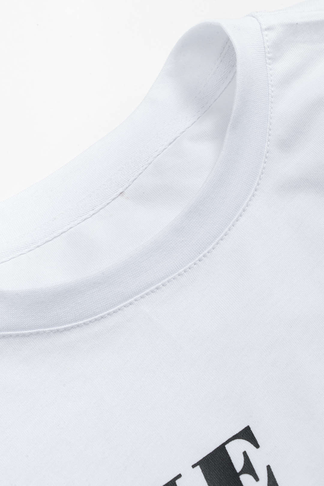 Letter Print Tie Front Round Neck T-Shirt