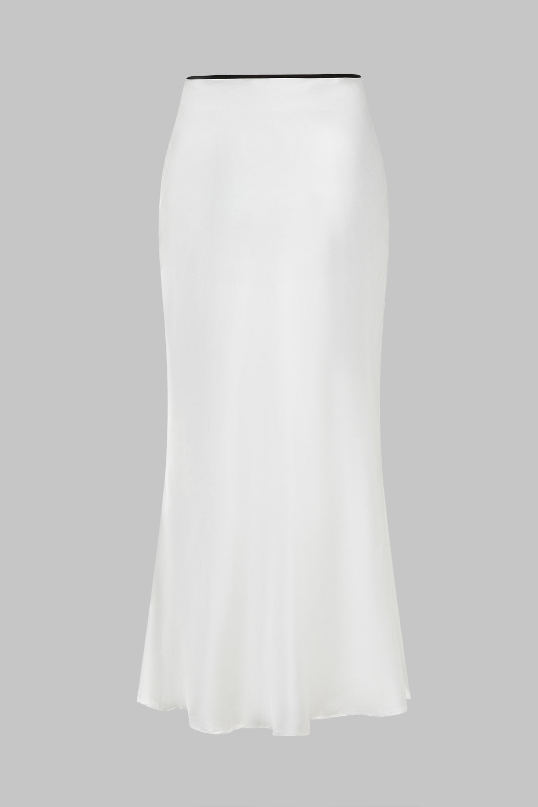 Satin Contrast Binding Skirt