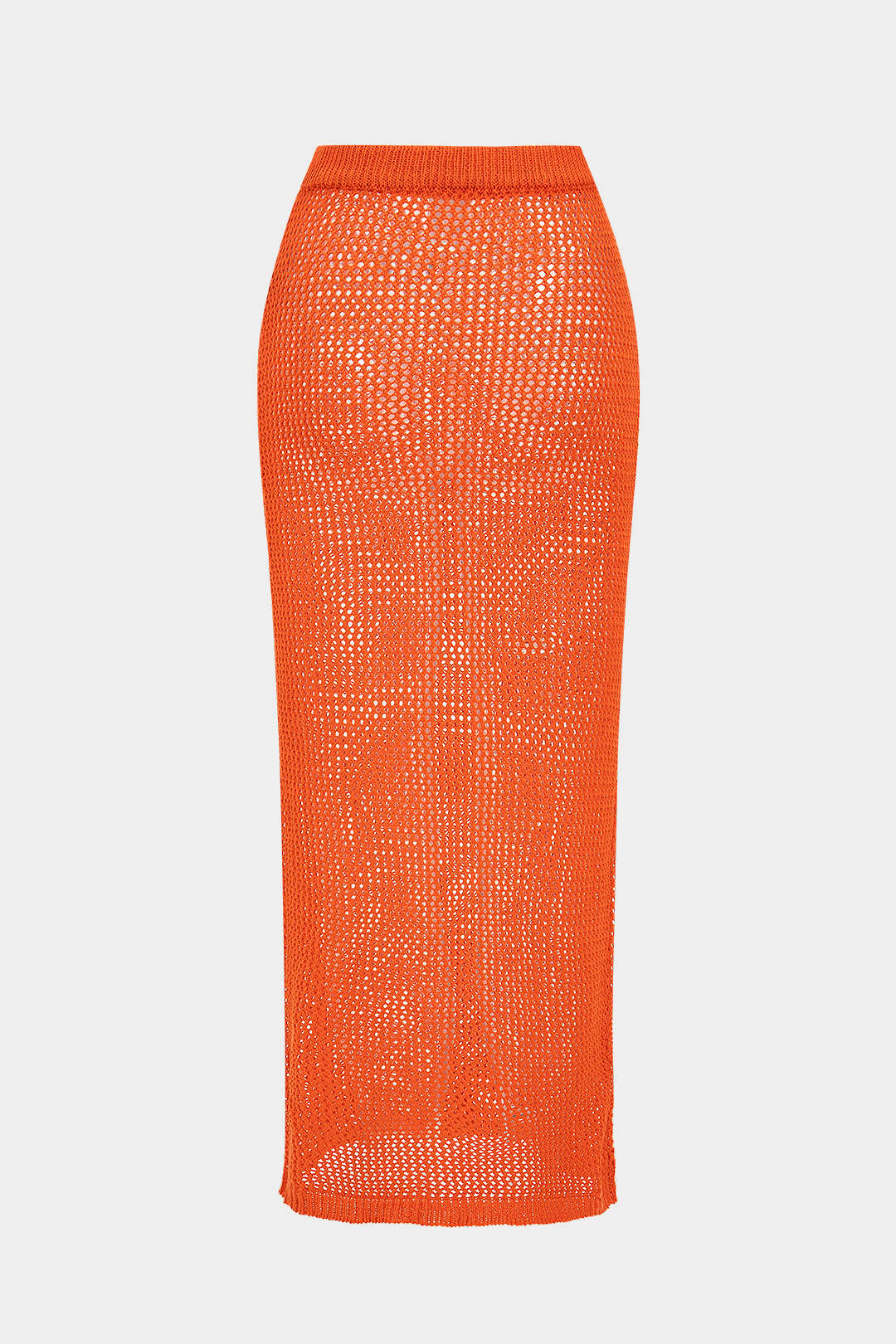 Knit Solid Cut Out Skirt