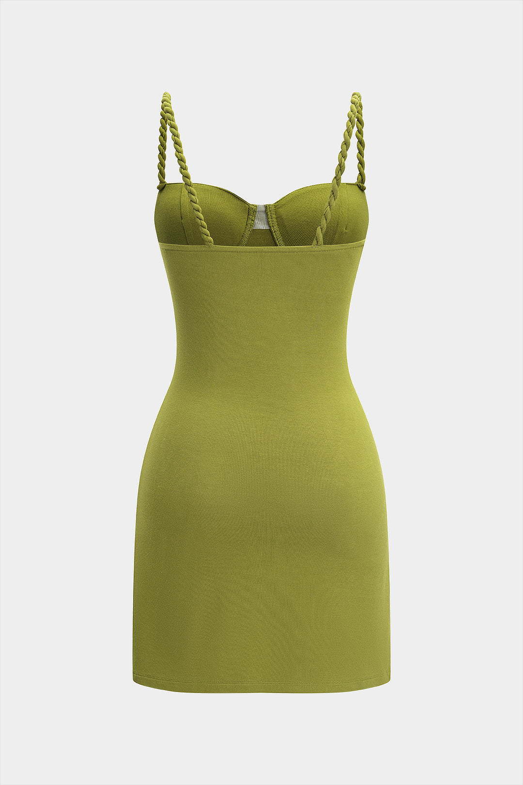 Bustier Ruched Braided Sleeveless Mini Dress