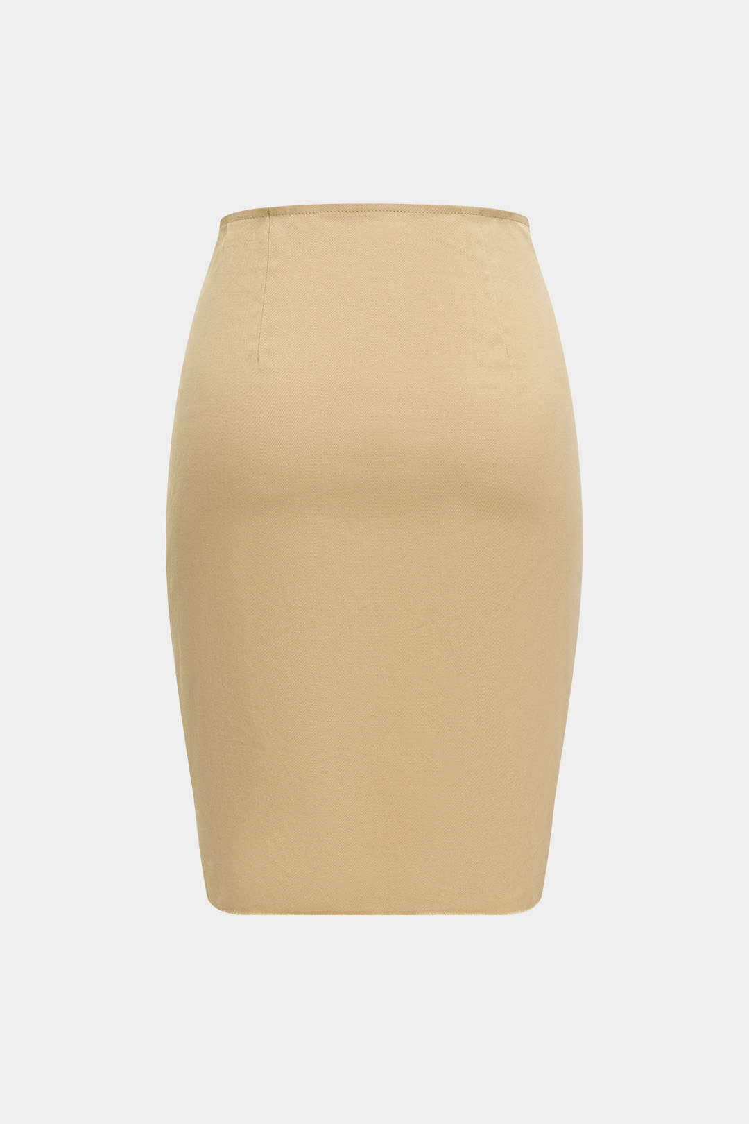 Asymmetrical Ruched Zipper Slit Skirt