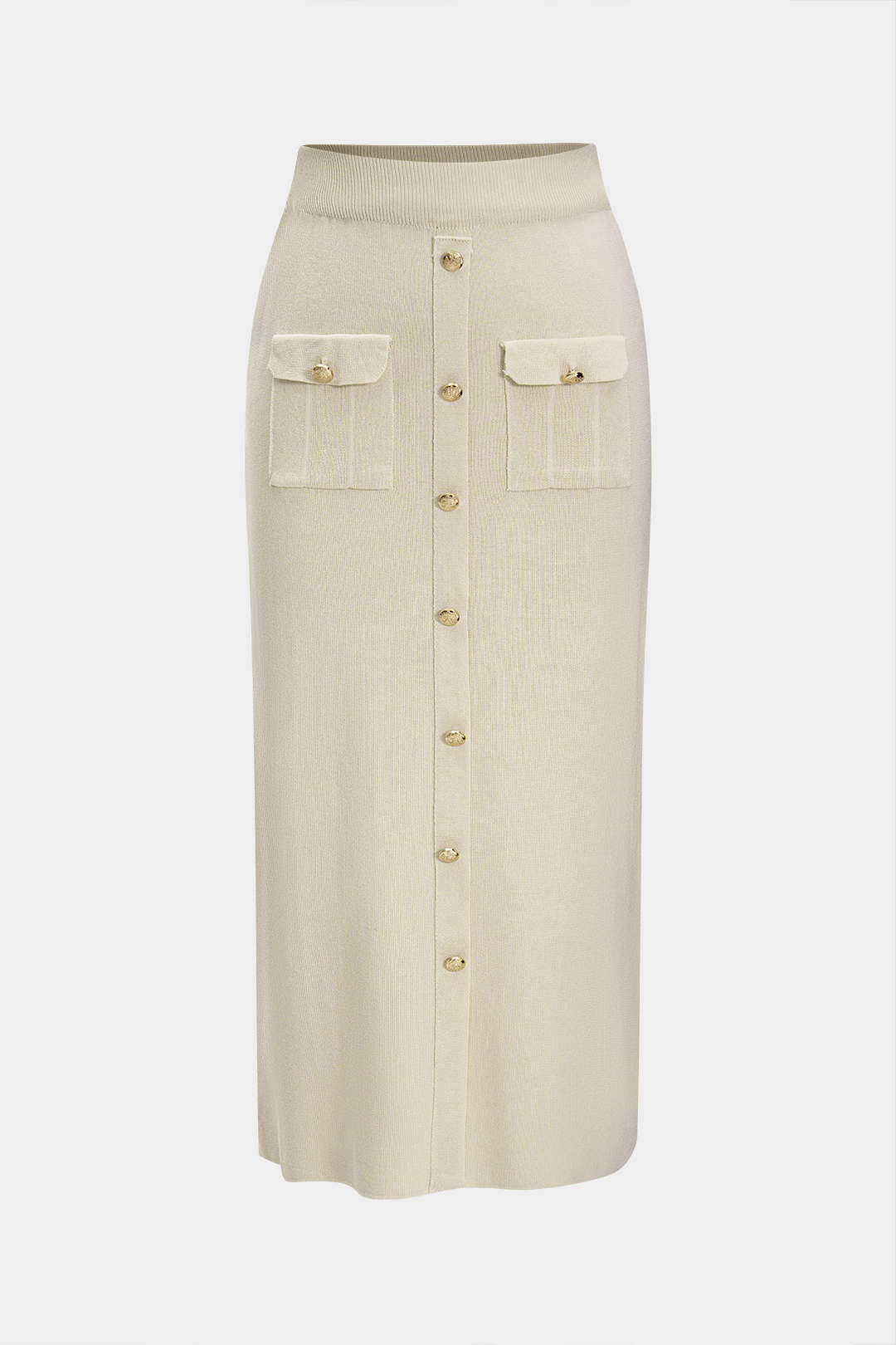 Knit Metallic Detail Tank Top And Skirt Set