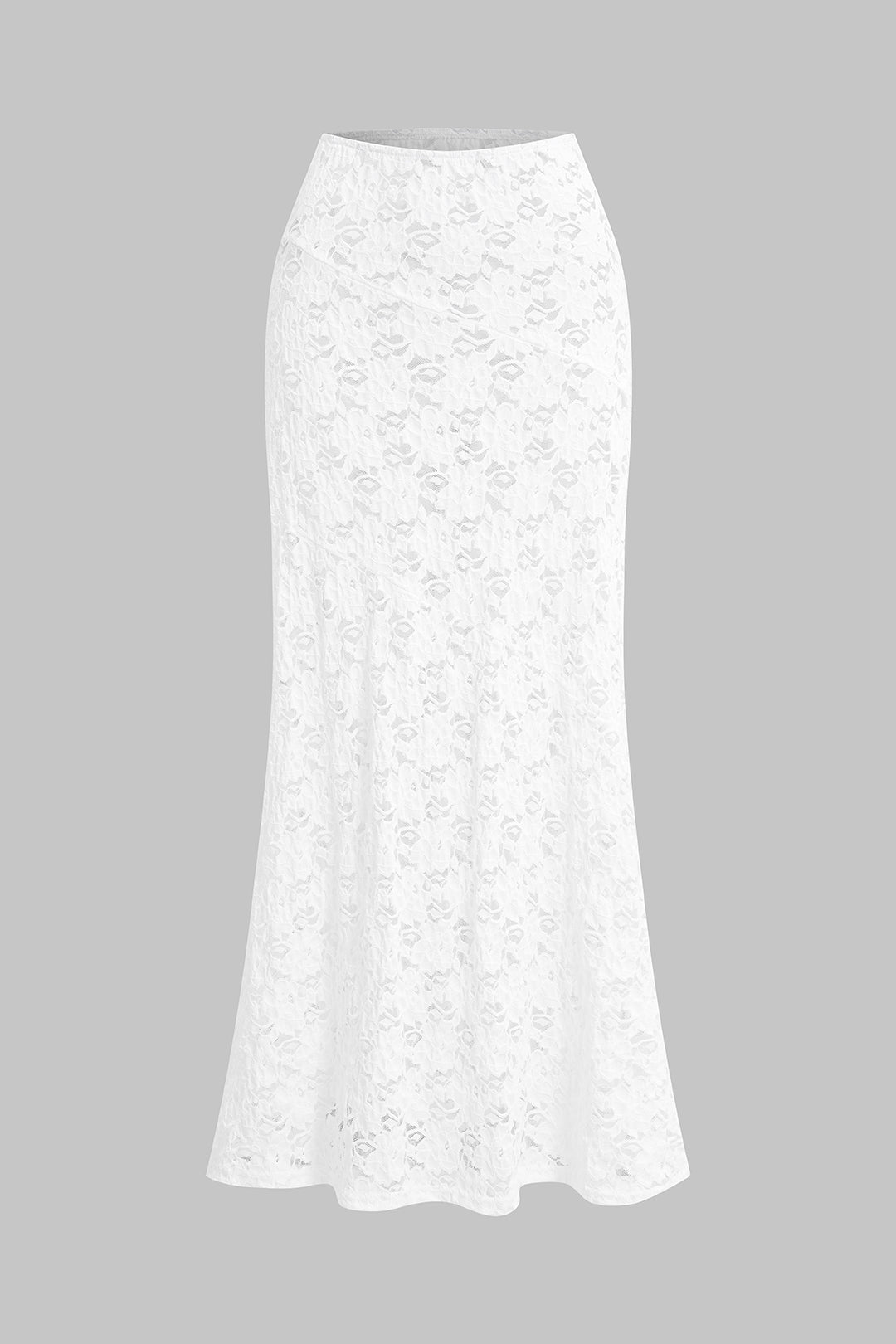 Sheer Lace High Waist Skirt