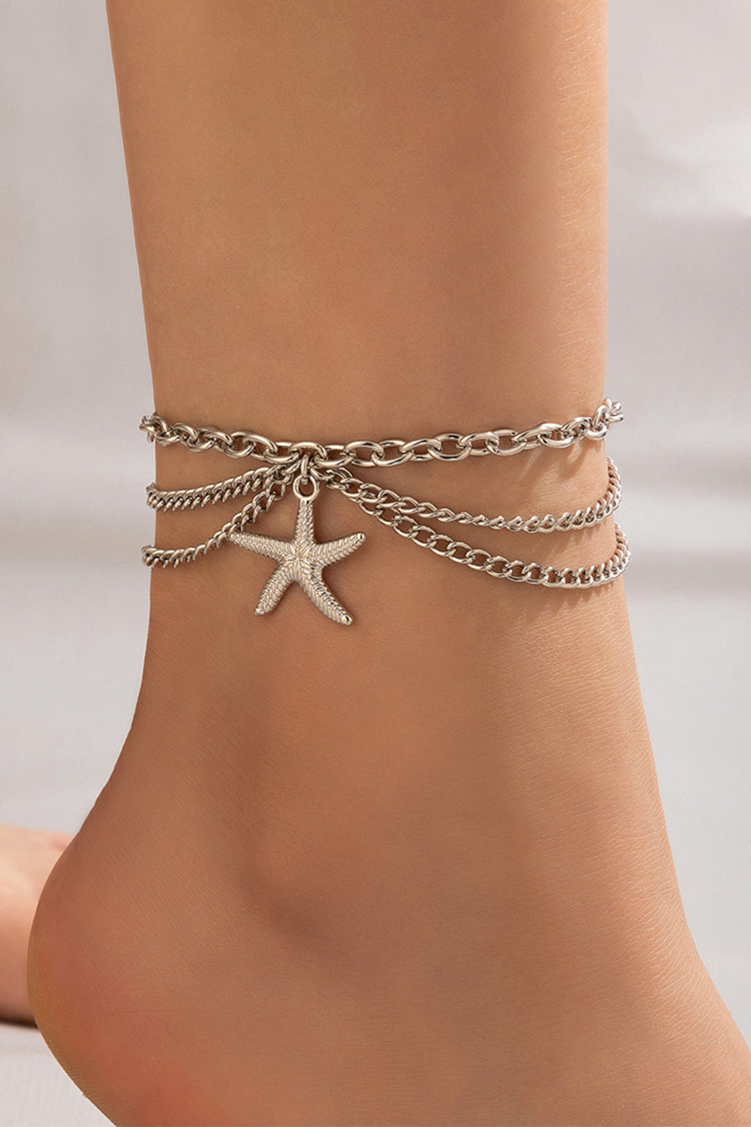 Tassel Three-Layer Anklet