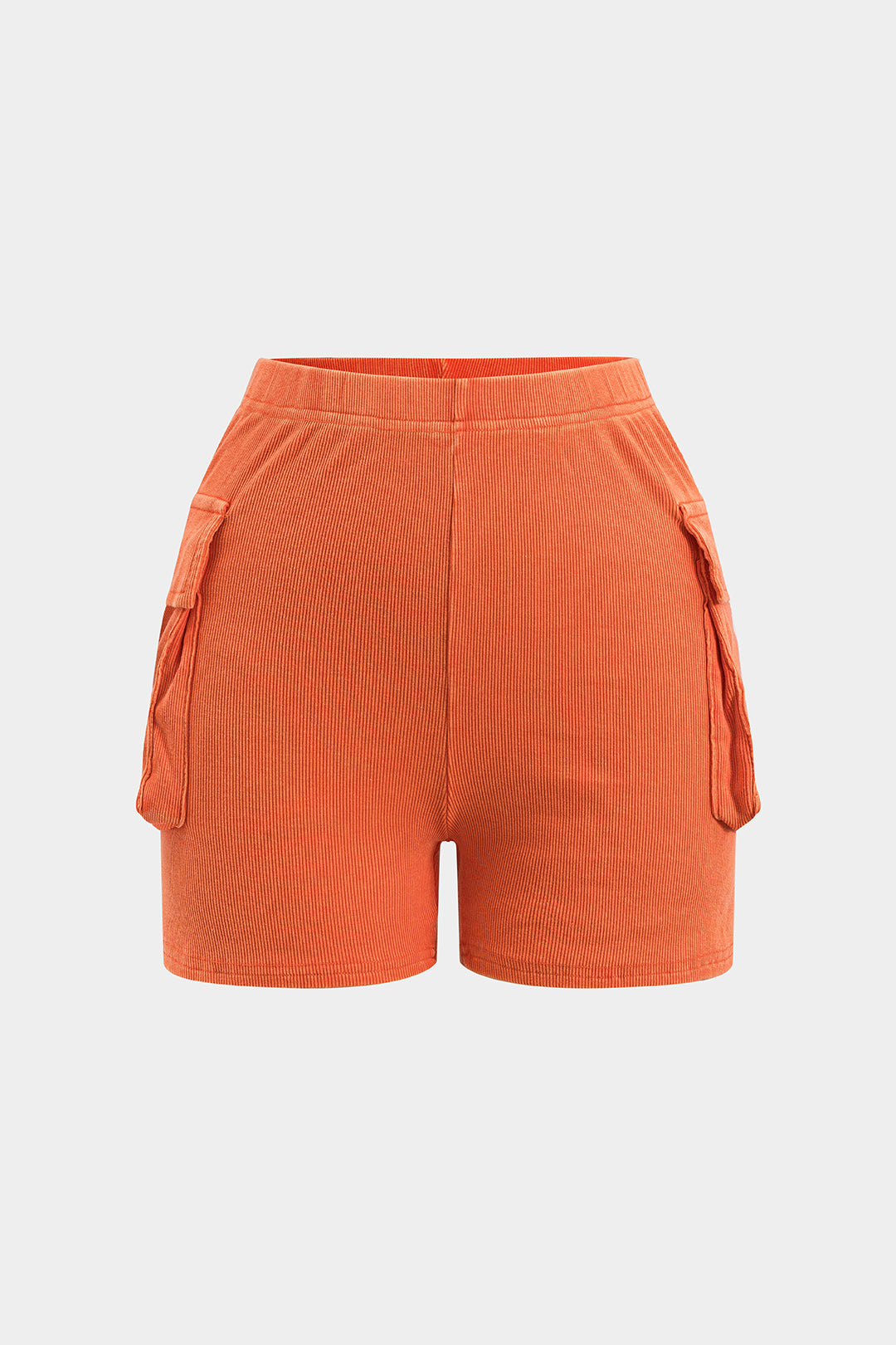 Short Sleeve Bodysuit And Pocket Detail Shorts Set