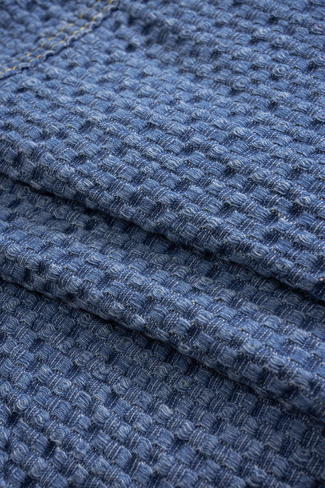 Denim Drawstring Button Vest