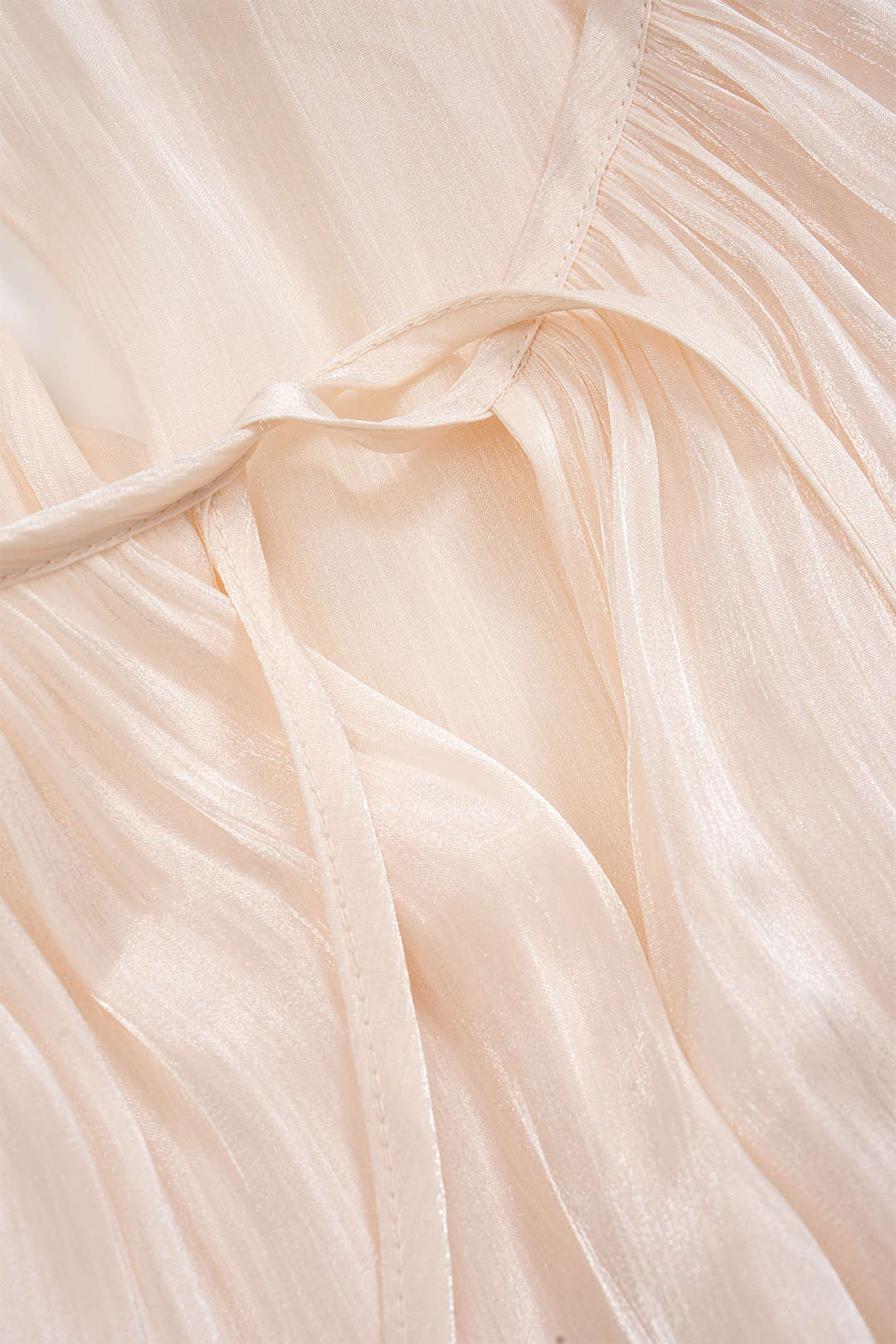Chiffon Pleated Ruffle Long Sleeve Mini Dress