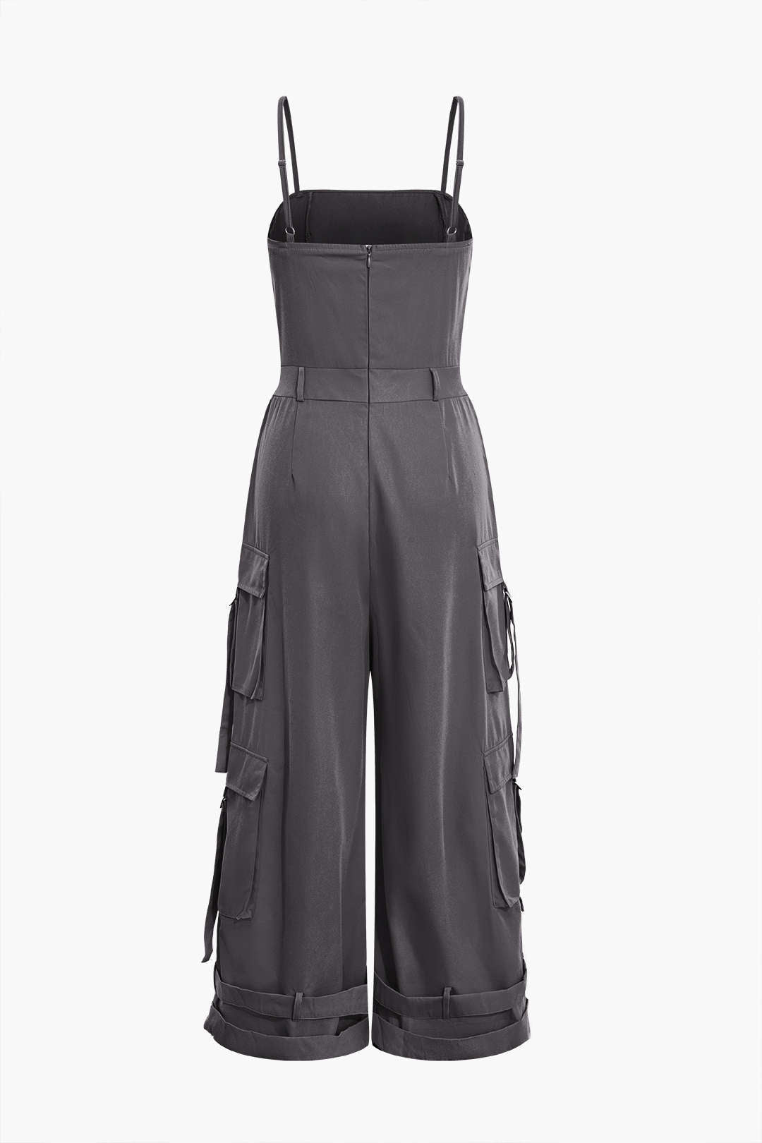 Solid Pocket Slip Jumpsuit