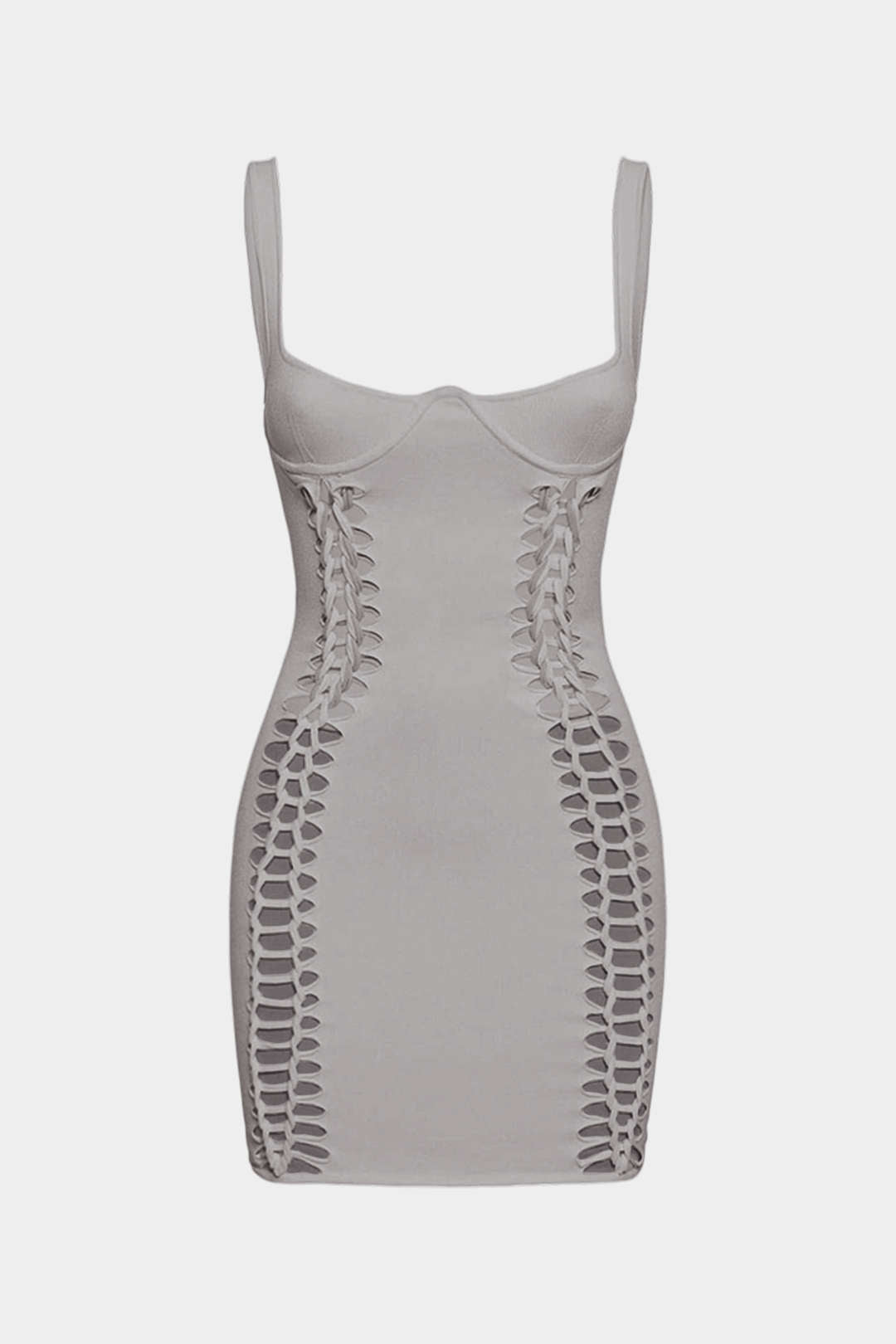 Braided Cut Out Sleeveless Mini Dress