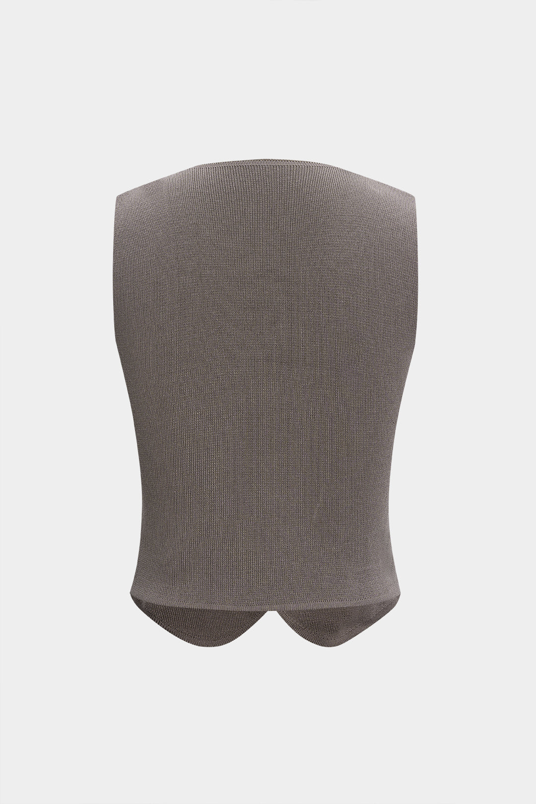 Asymmetrical Button V-Neck Tank Top
