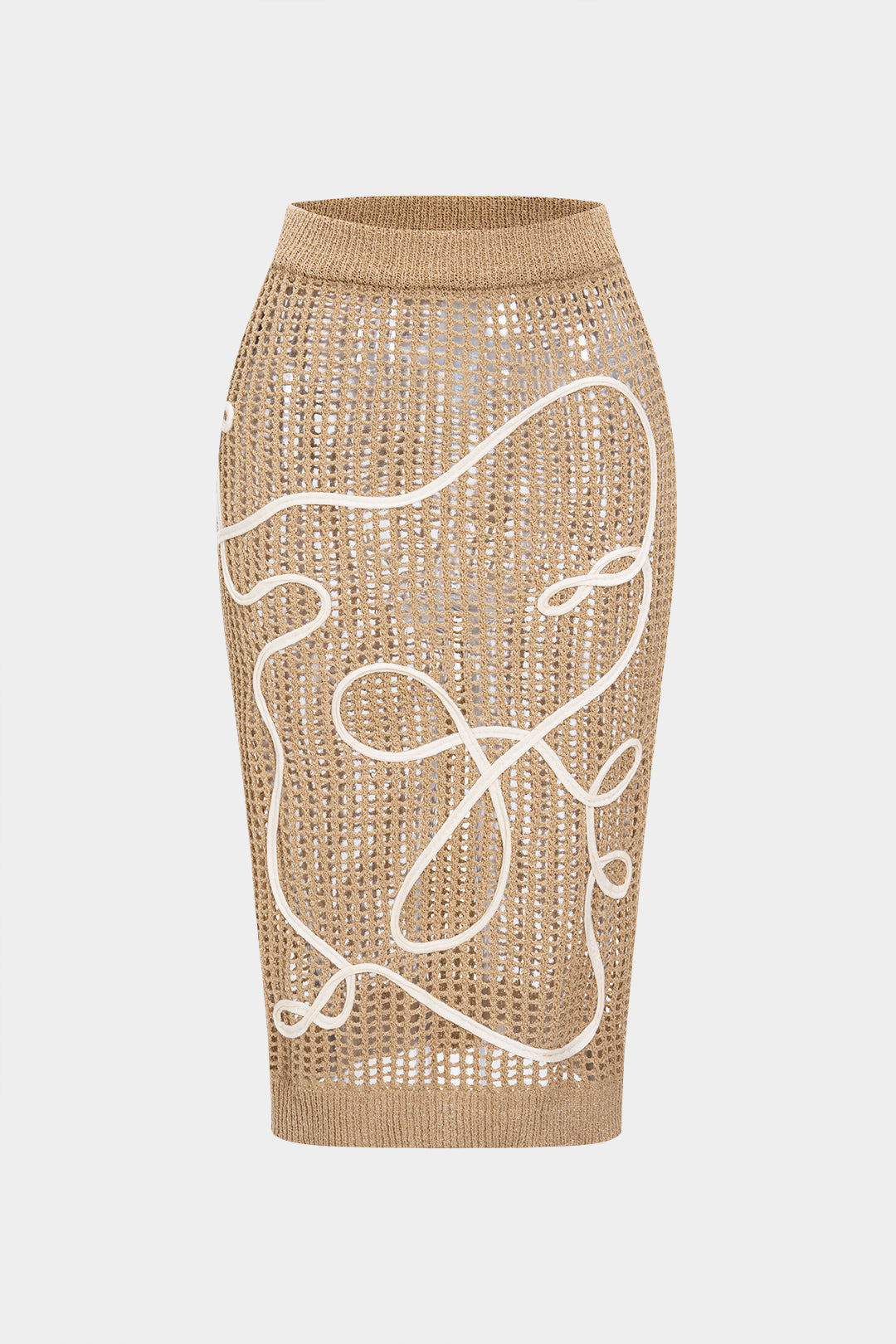 Knit 3D Embroidery Print Skirt