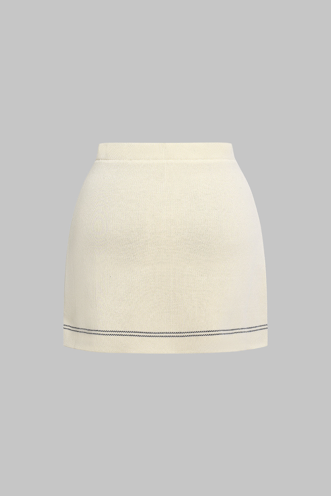 Knit Contrast Mni Skirt