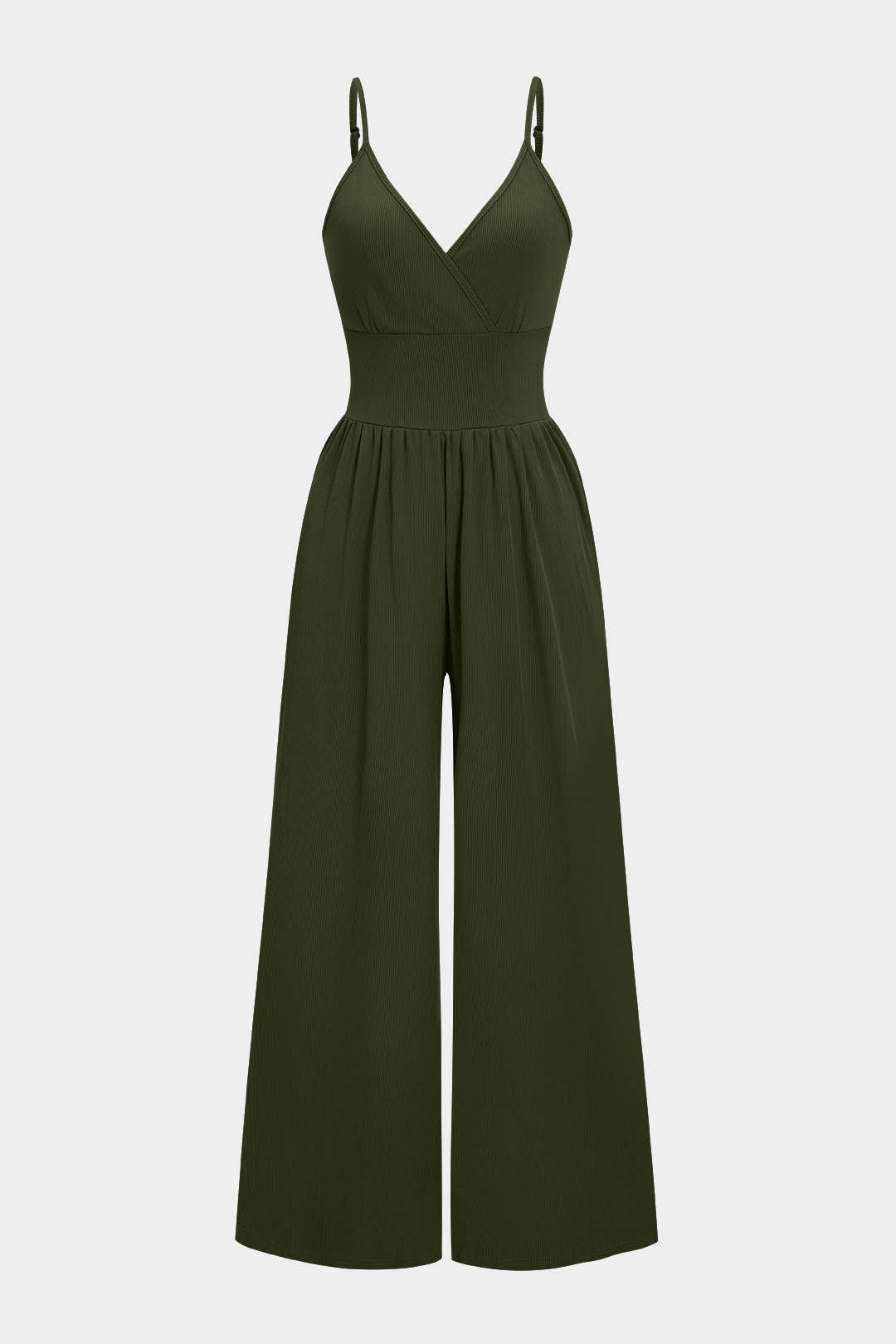High Waist Wide Leg Sleeveless Jumpsuit