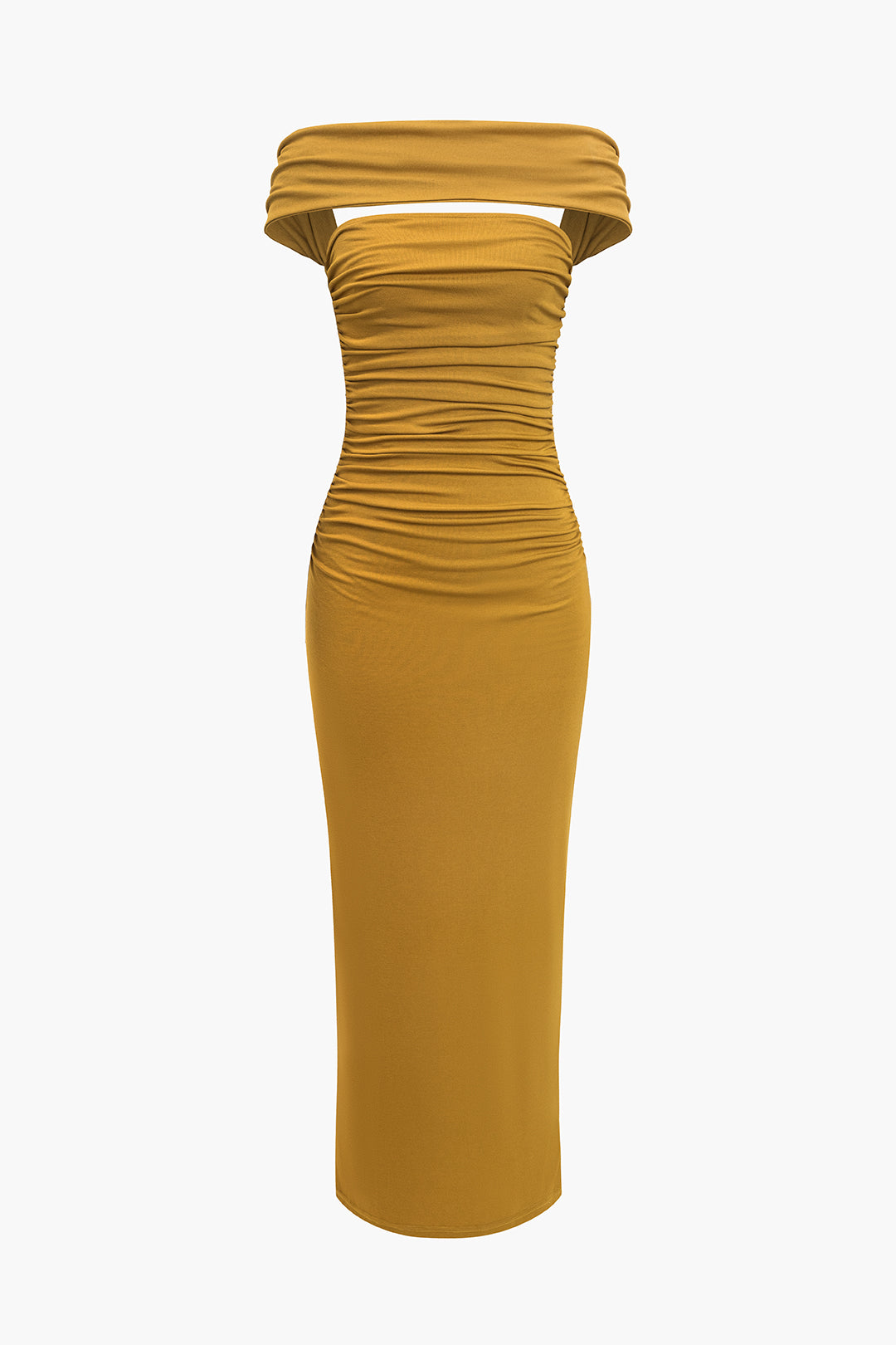 Solid Cut Out Halter Midi Dress