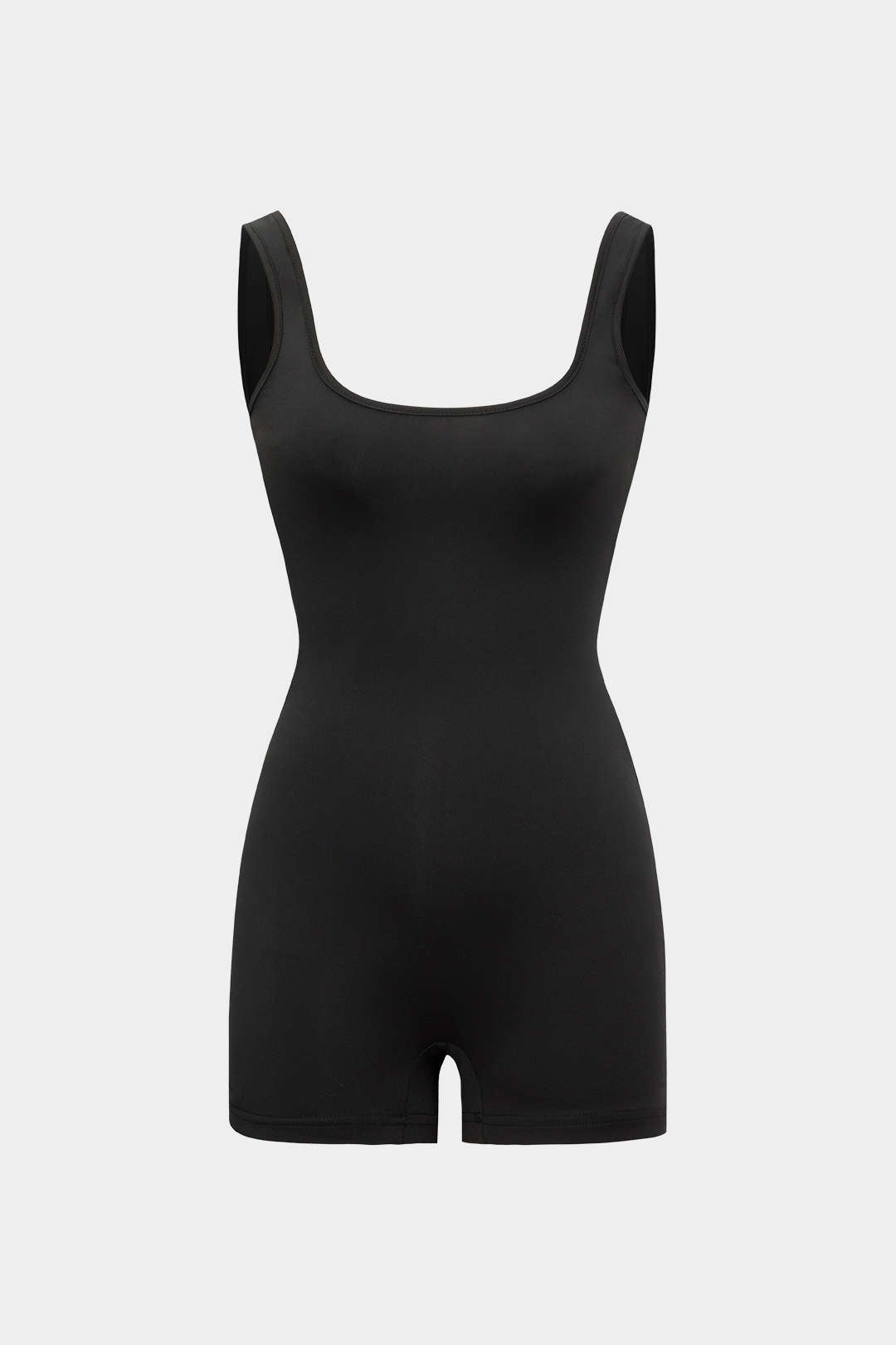 Basic Solid Square Neck Romper